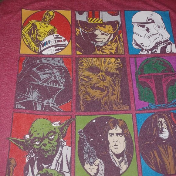 Star Wars Kid's Tee Medium Red Short Sleeve - Picture 3 of 4